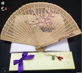 1pcs Fragrantwood Ventiliatorius Kinų Stiliaus Užsienietis Dovanos Užsienyje Funkcijos Tradicinių Amatų Dovanos Liaudies Amatų muziejus