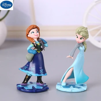 2 vnt./daug Disney Veiksmo ir Žaislas Duomenys Mergina Pyragas Papuošalai Užšaldyti Elsa Anna Nustatyti Animacinių filmų Žaislai