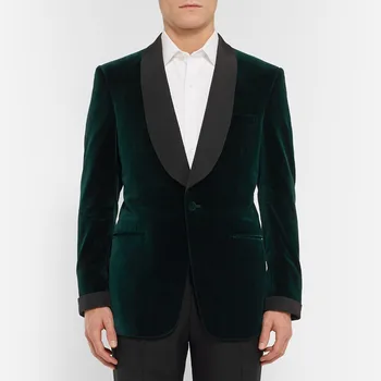 2022 Green Velvet Slim Fit Vyrų Vestuvių Kostiumą Elegantiškas Jaunikis Dėvėti Vestuvių Kostiumai Vyrams Kostiumu, Pagaminti Mados Naujų Atvykimo Švarkas
