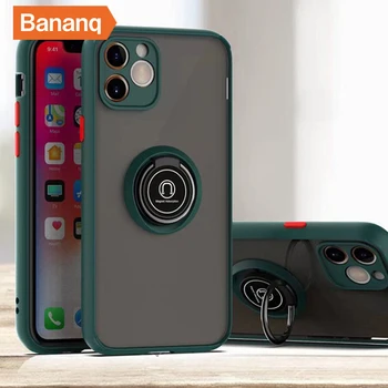 Bananq atsparus smūgiams Skaidrus Atveju iPhone 14 13 12 Mini Pro 11 XS Max XR 6 7 8 Plius Magnetinis Žiedas, Stovas Telefono Galinį Dangtelį