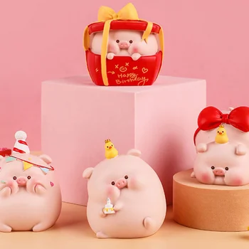 Su gimtadieniu kiaulių serijos Blind Lauke Atspėti Maišelį Mystery Box Žaislai, Lėlės Mielas Anime Pav Darbalaukio Puošyba, Dovanų Kolekcija